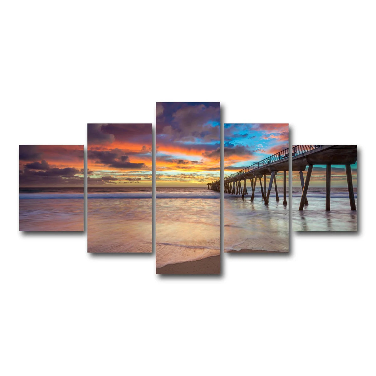 Southern California Pier at Sunset Wall Art