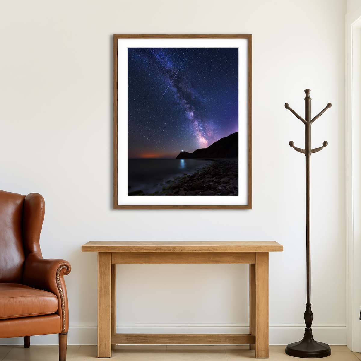 AUTO-MOCKUP ROOM | Space Lighthouse Wall Art