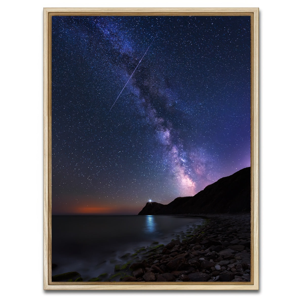 AUTO-MOCKUP WHITE | Space Lighthouse | 1 Piece | Natural Framed Canvas | group=3x4