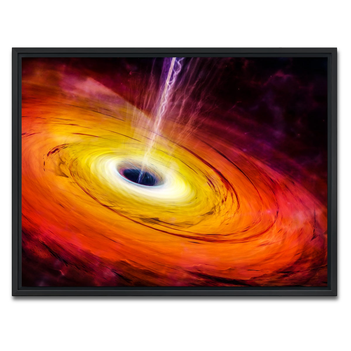 AUTO-MOCKUP WHITE | Spacescape Black Hole | 1 Piece | Black Framed Canvas | group=4x3