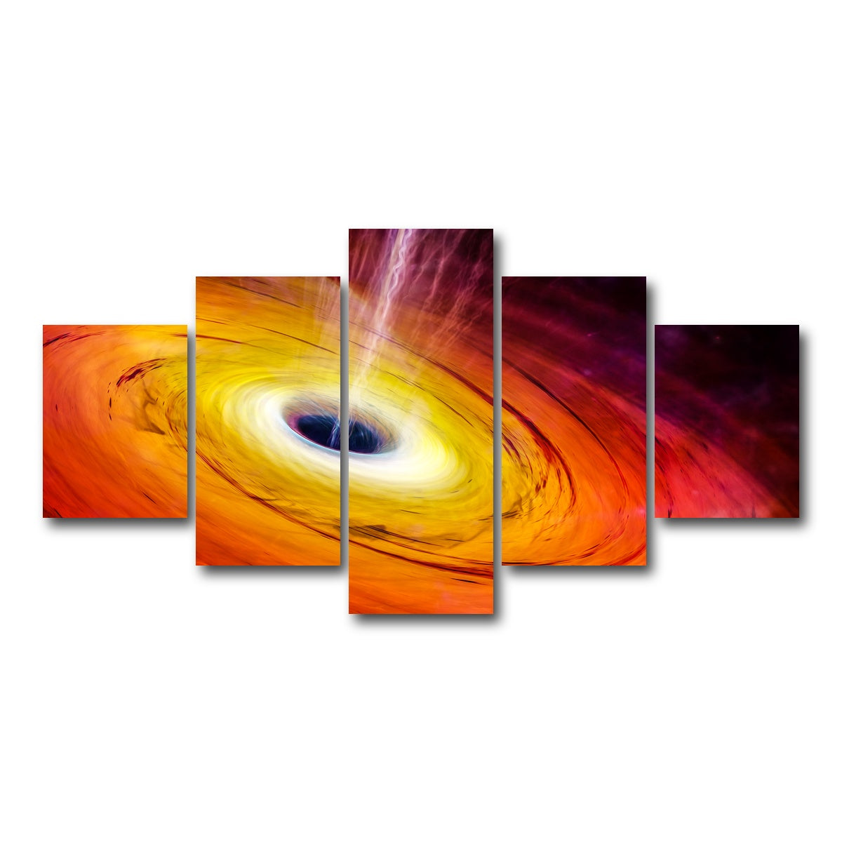 AUTO-MOCKUP WHITE | Spacescape Black Hole | 5 Piece | Gallery Wrap Canvas | group=5_short