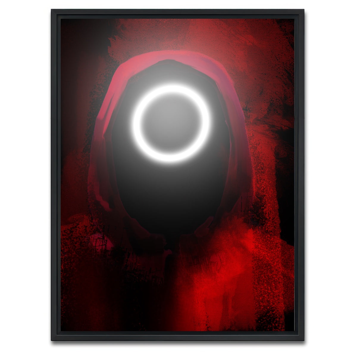 AUTO-MOCKUP WHITE | Squid Game Circle | 1 Piece | Black Framed Canvas | group=3x4