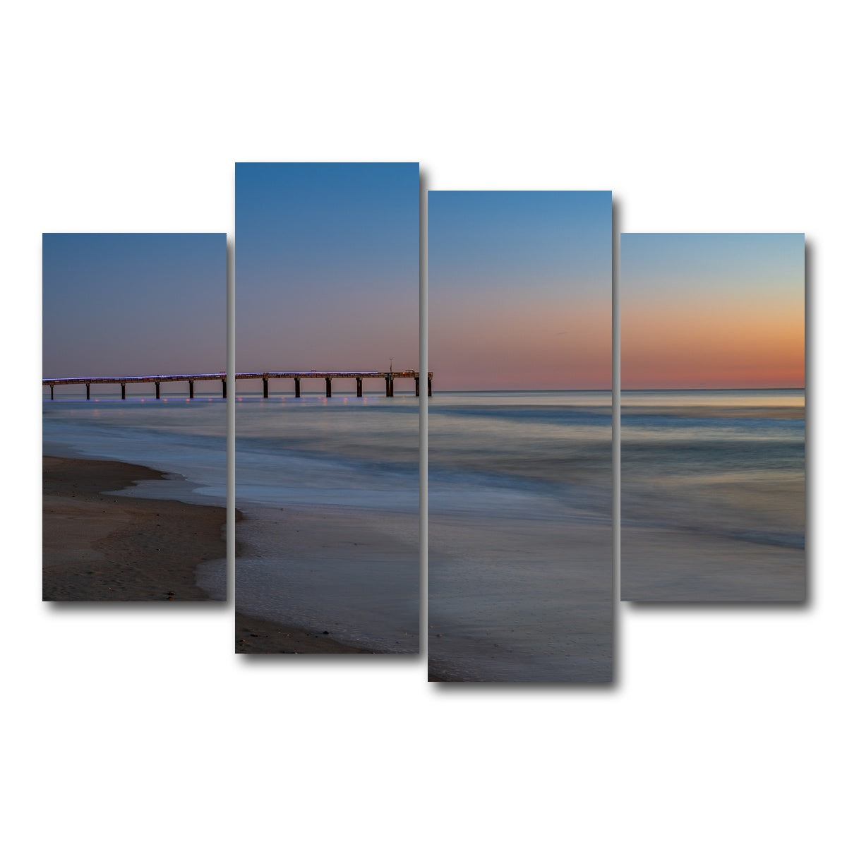 AUTO-MOCKUP WHITE | St. Augustine Florida Colors | 4 Piece | Gallery Wrap Canvas | group=4_short