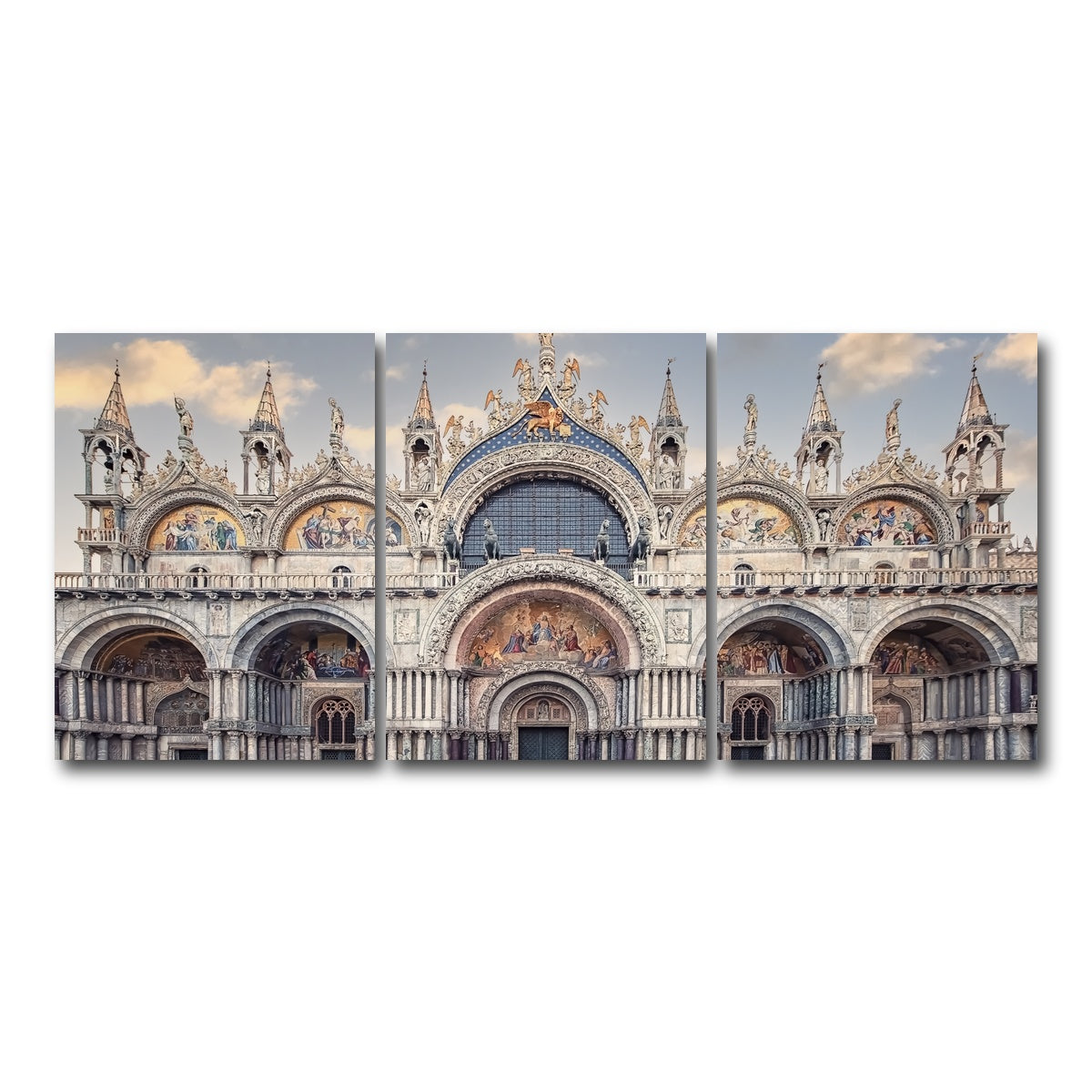 AUTO-MOCKUP WHITE | St Marks Basilica | 3 Piece | Gallery Wrap Canvas | group=18x24