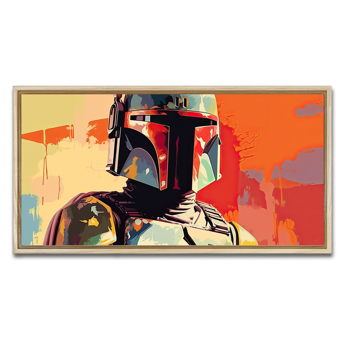 AUTO-MOCKUP WHITE | Star Wars Boba | 1 Piece | Natural Framed Canvas | group=2x1
