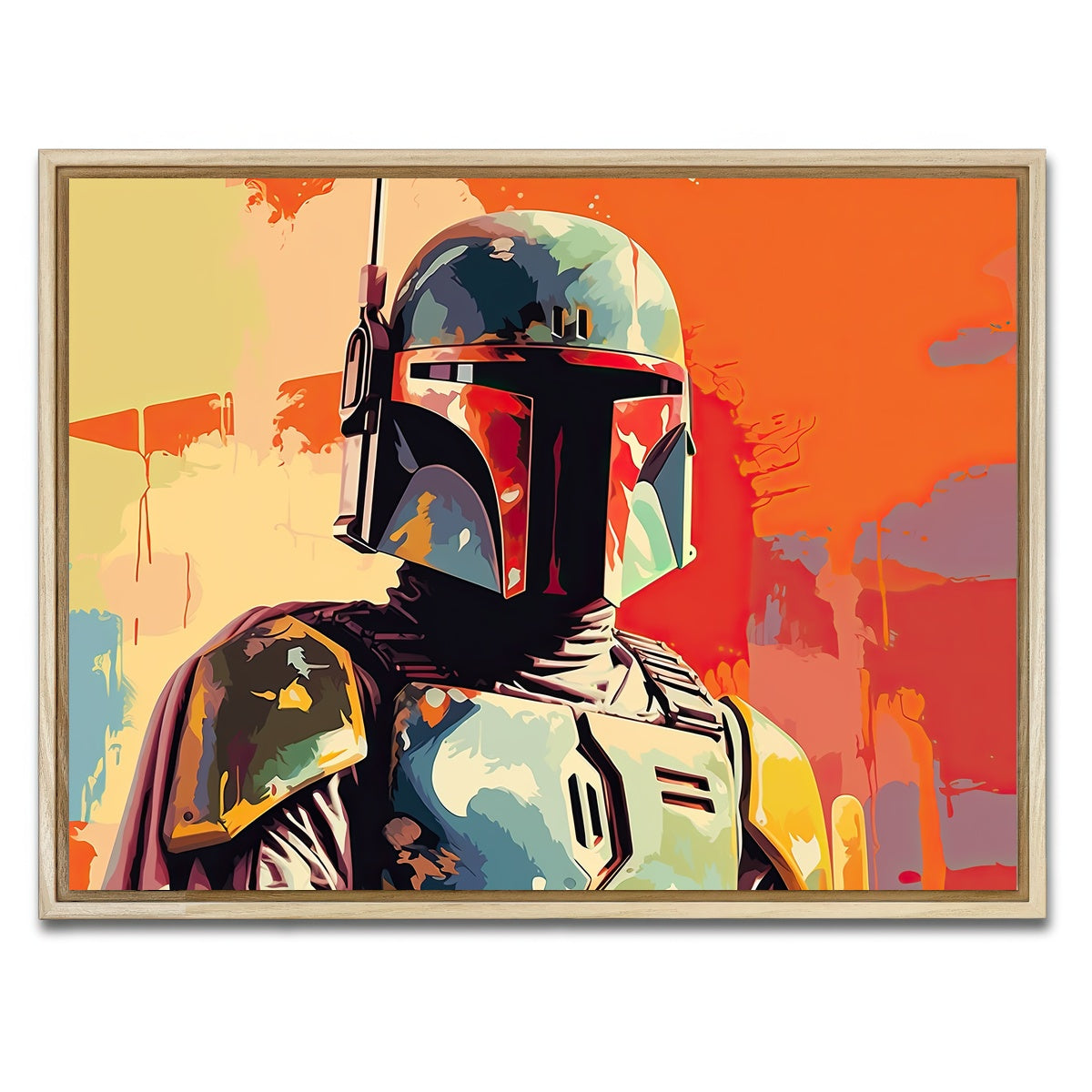 AUTO-MOCKUP WHITE | Star Wars Boba | 1 Piece | Natural Framed Canvas | group=4x3