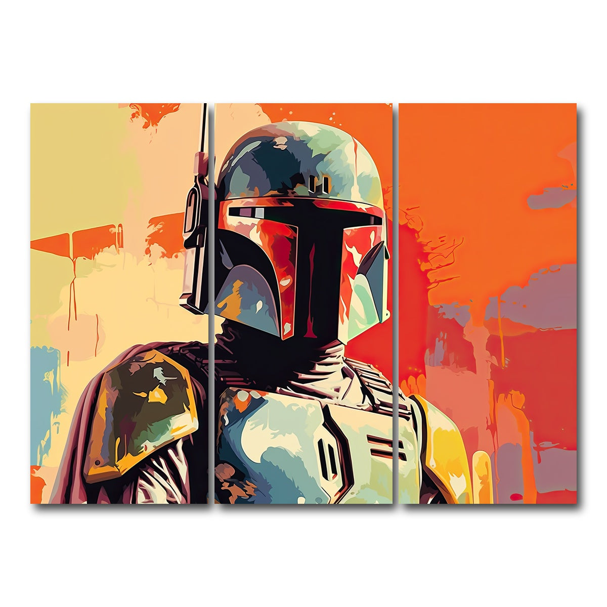 AUTO-MOCKUP WHITE | Star Wars Boba | 3 Piece | Gallery Wrap Canvas | group=8x18