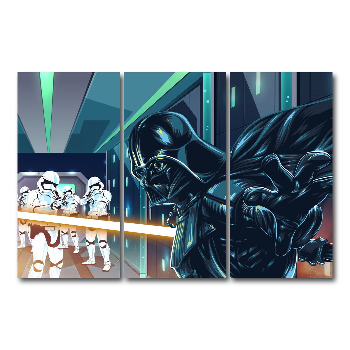 AUTO-MOCKUP WHITE | Star Wars Final Battle | 3 Piece | Gallery Wrap Canvas | group=12x24
