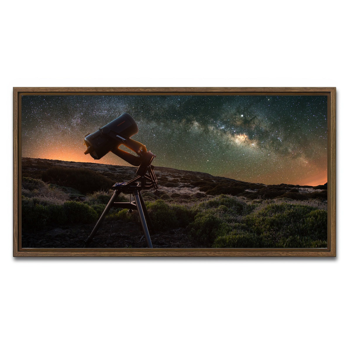 AUTO-MOCKUP WHITE | Stargazer | 1 Piece | Walnut Framed Canvas | group=2x1
