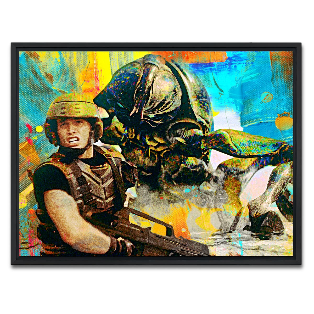 AUTO-MOCKUP WHITE | Starship Troopers | 1 Piece | Black Framed Canvas | group=4x3