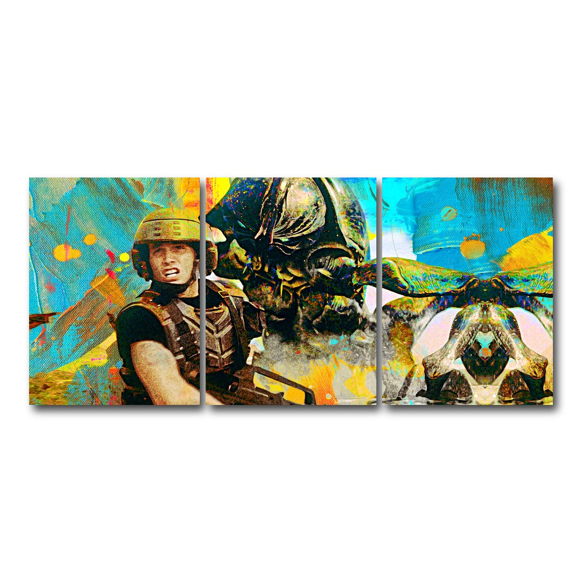 AUTO-MOCKUP WHITE | Starship Troopers | 3 Piece | Gallery Wrap Canvas | group=18x24