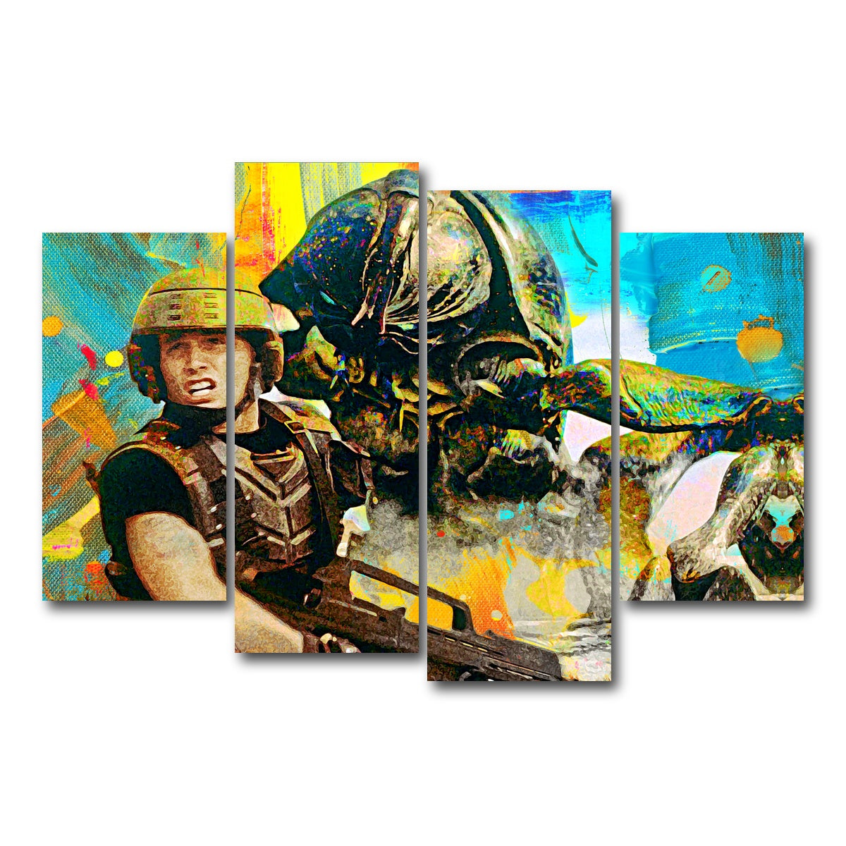 AUTO-MOCKUP WHITE | Starship Troopers | 4 Piece | Gallery Wrap Canvas | group=4_short