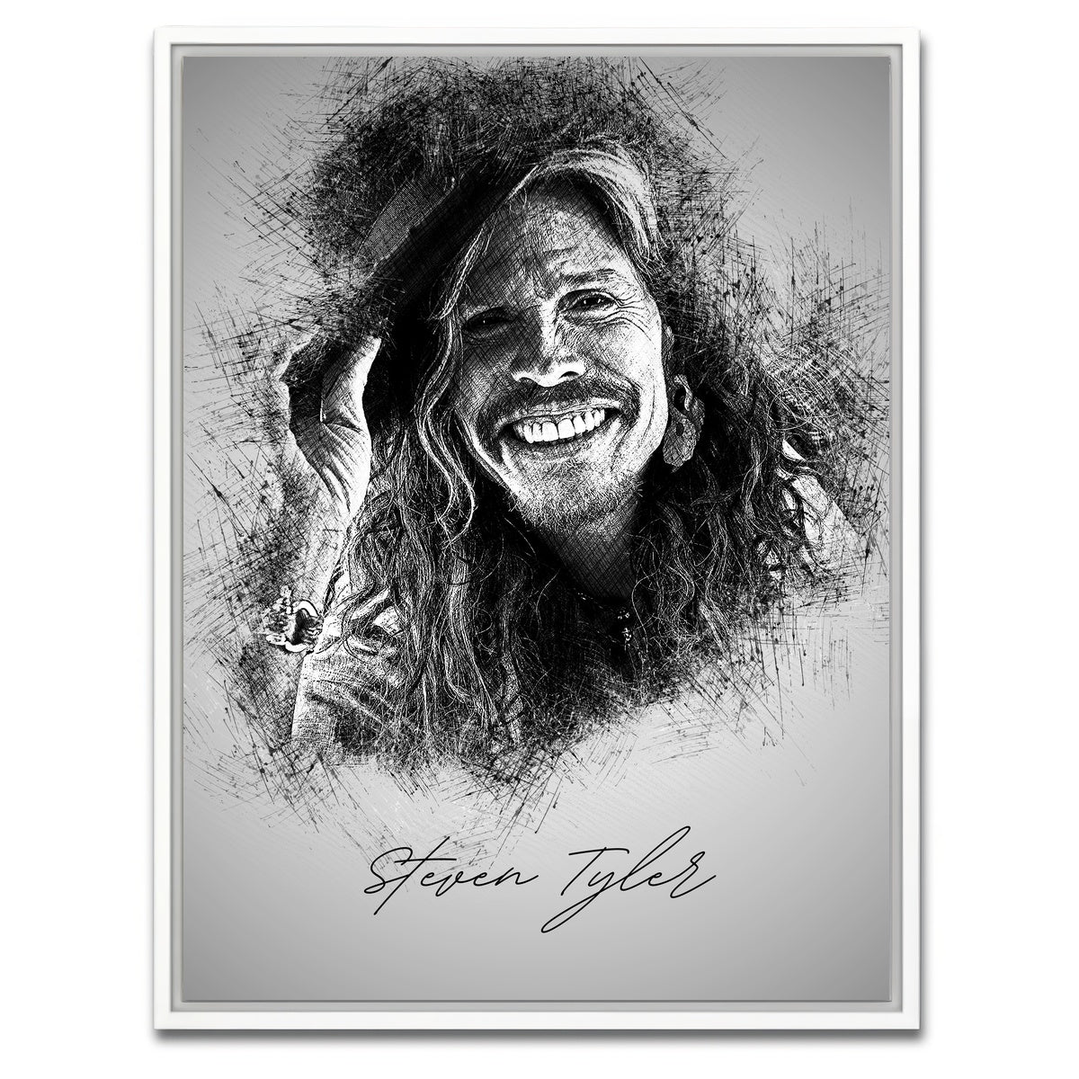 AUTO-MOCKUP WHITE | Steven Tyler | 1 Piece | White Framed Canvas | group=3x4