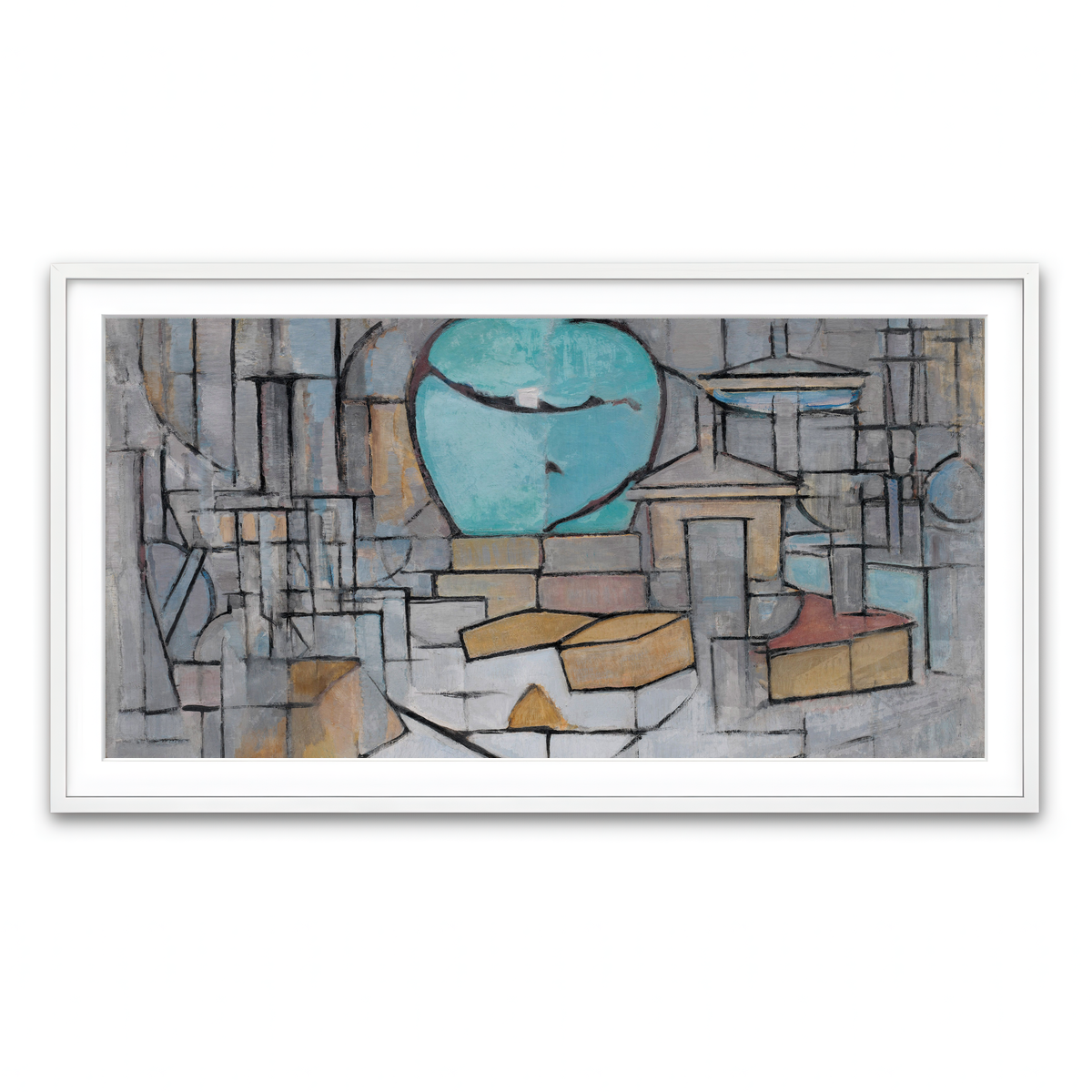 Framed Print 2x1 White