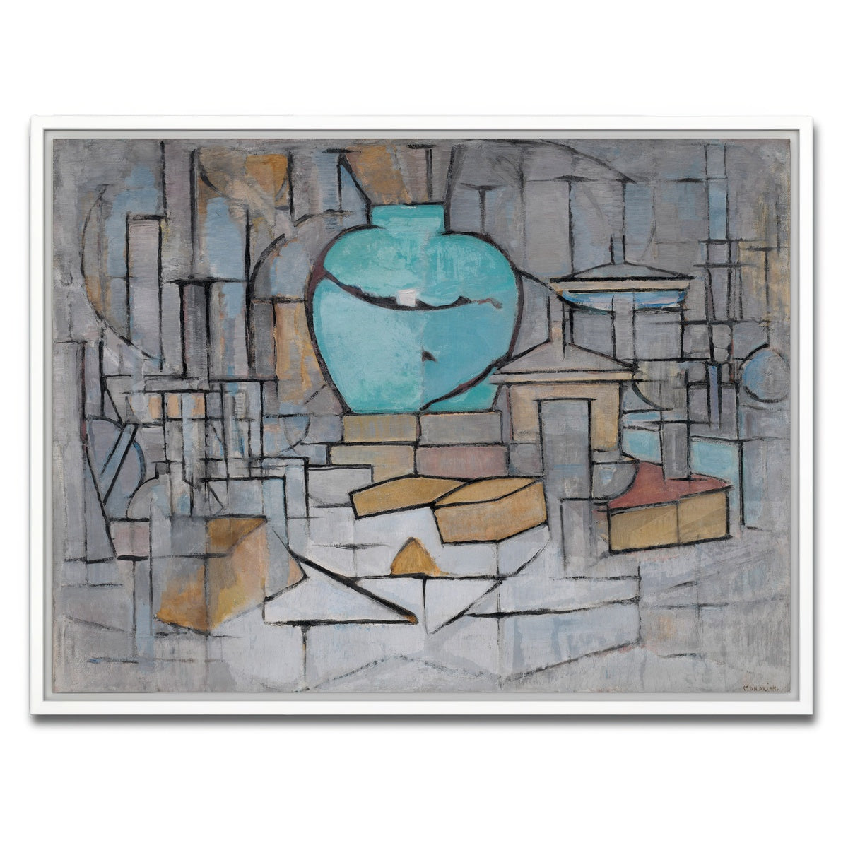 AUTO-MOCKUP WHITE | Stilleven met gemberpot | 1 Piece | White Framed Canvas | group=4x3