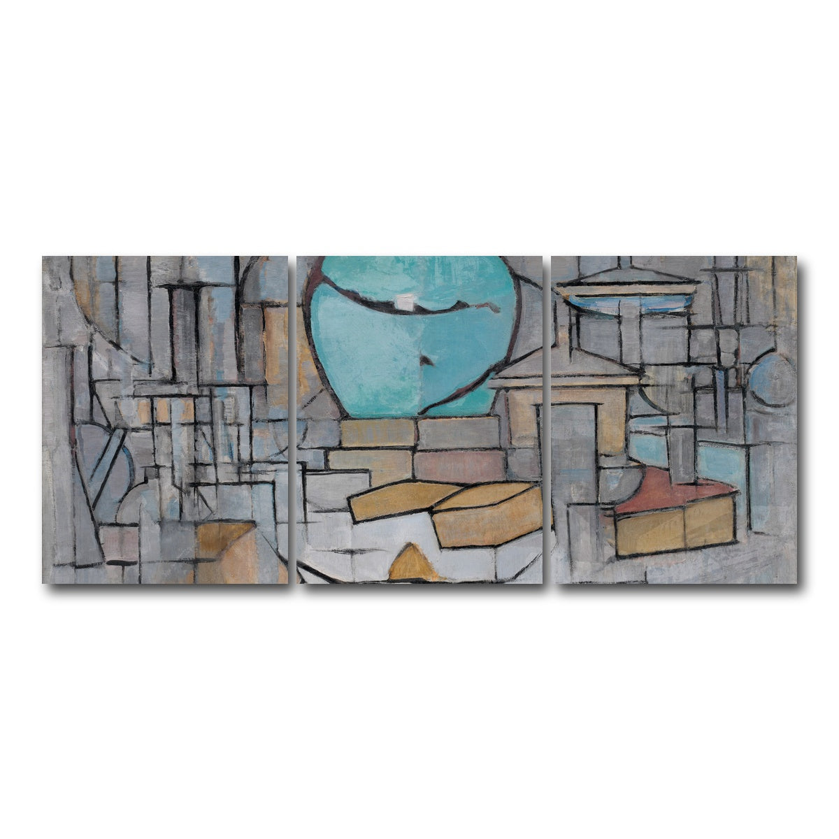 AUTO-MOCKUP WHITE | Stilleven met gemberpot | 3 Piece | Gallery Wrap Canvas | group=18x24