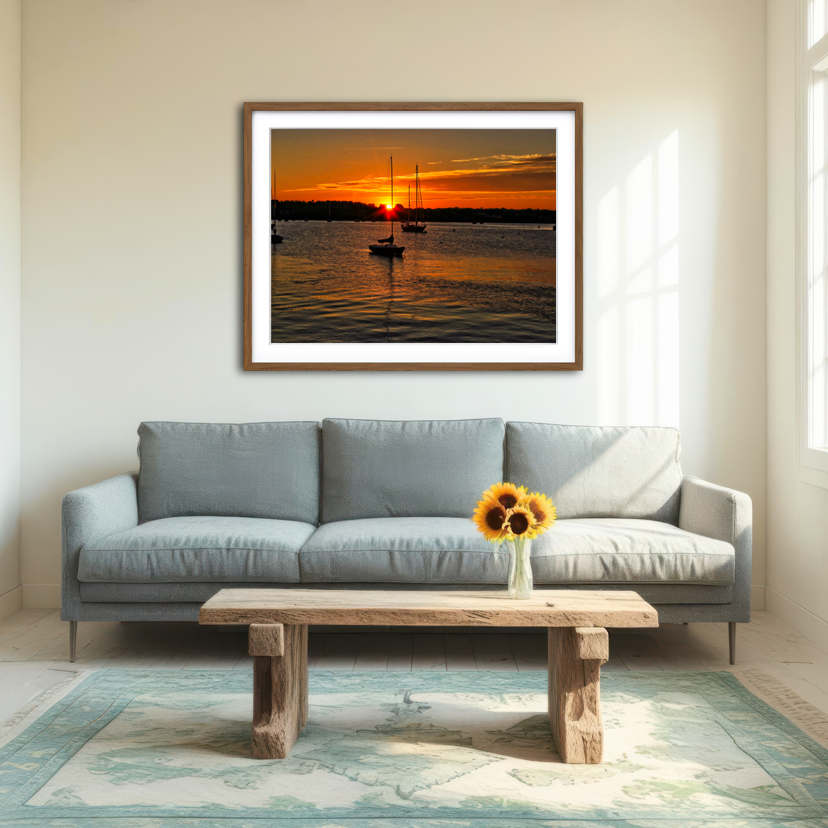 AUTO-MOCKUP ROOM | Stonington Sunset Wall Art