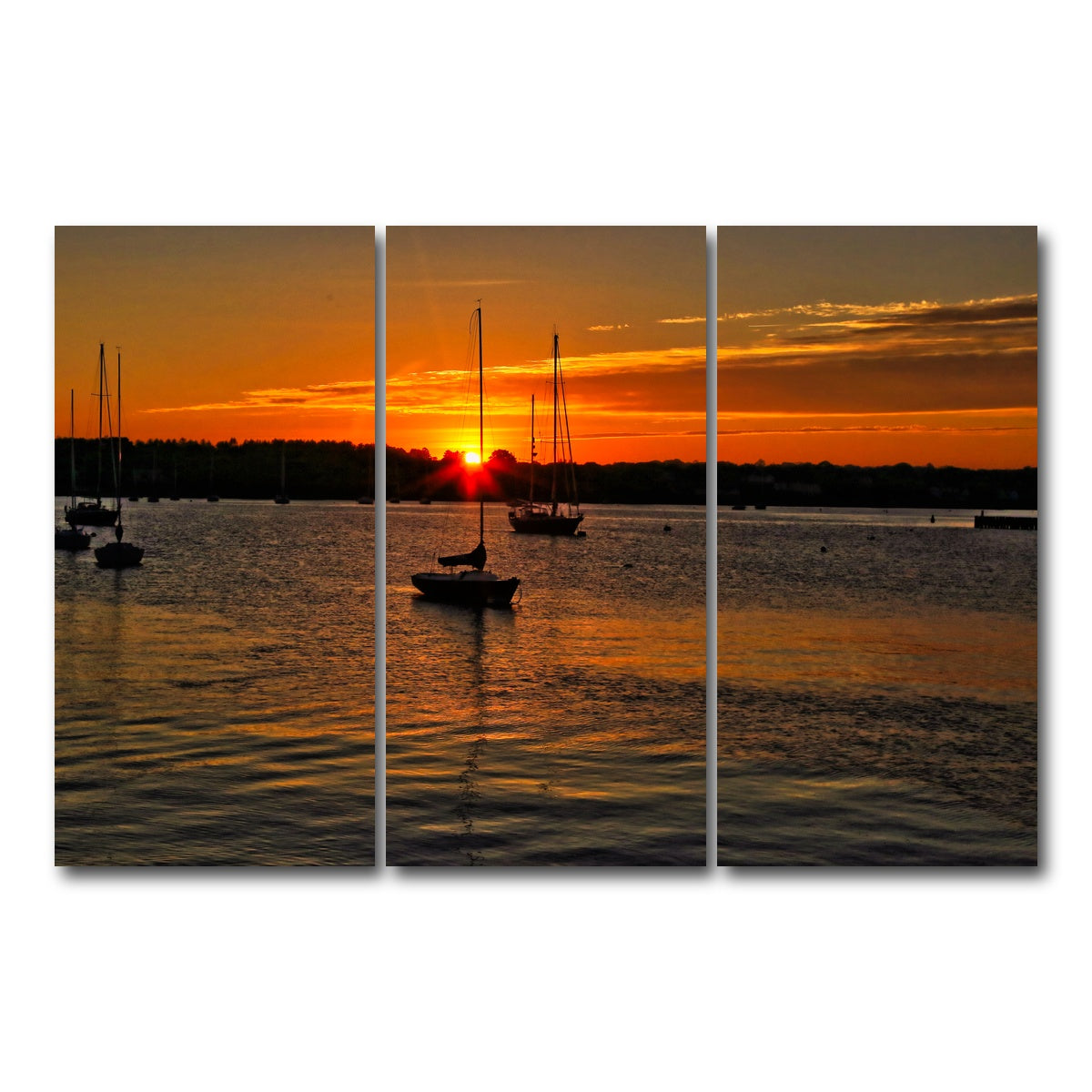 AUTO-MOCKUP WHITE | Stonington Sunset | 3 Piece | Gallery Wrap Canvas | group=12x24