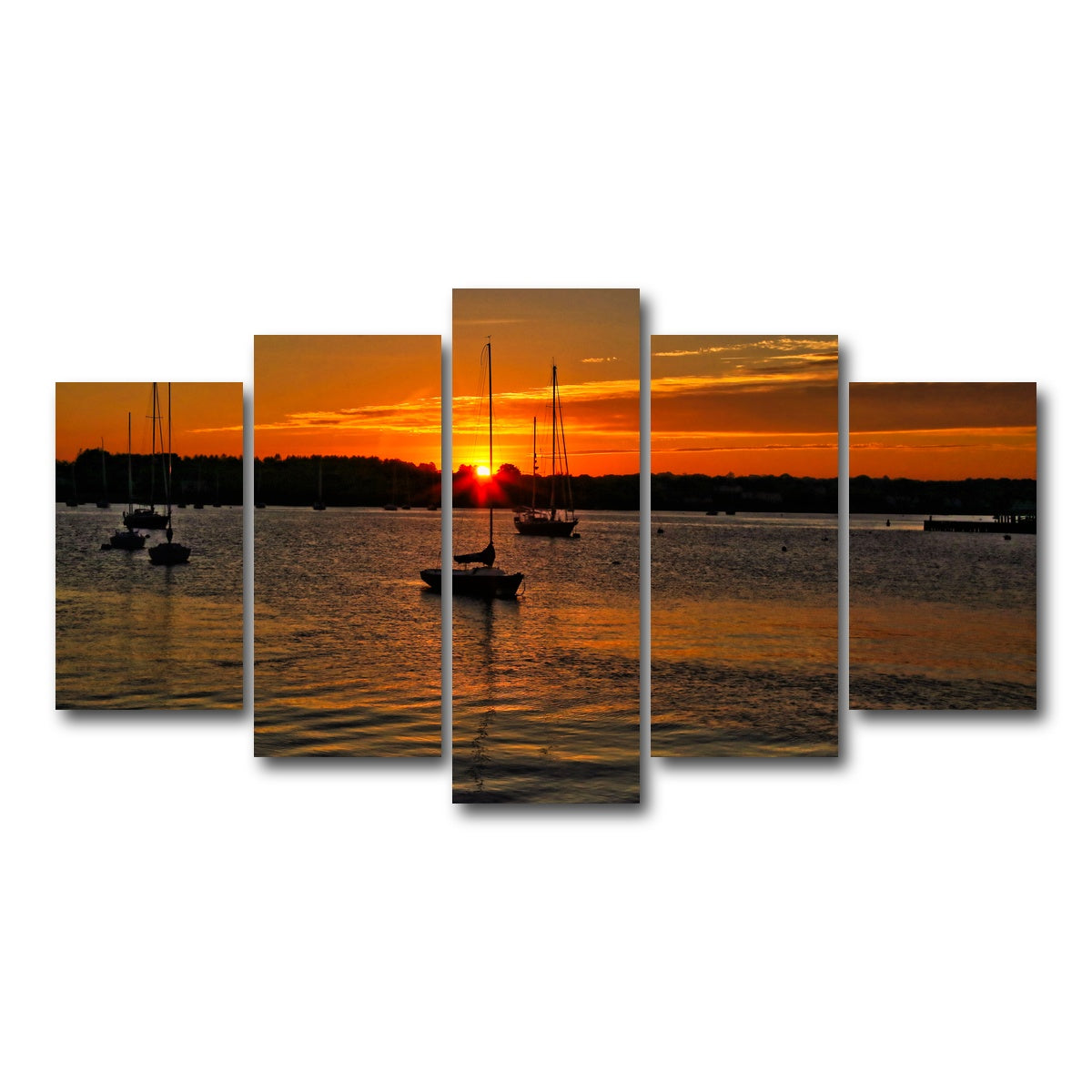AUTO-MOCKUP WHITE | Stonington Sunset | 5 Piece | Gallery Wrap Canvas | group=5_normal