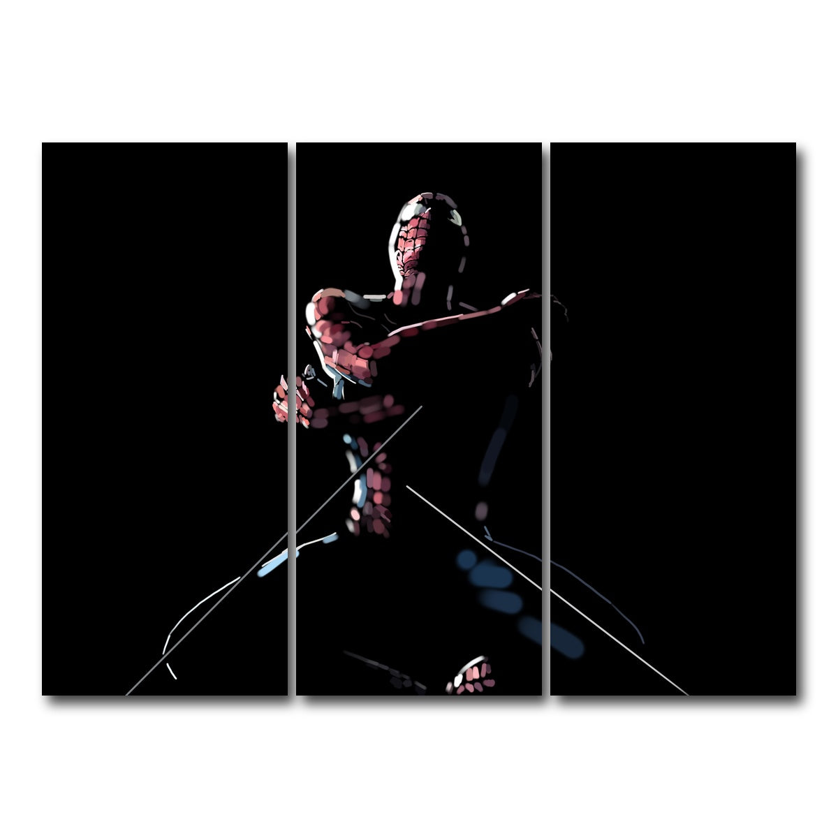 AUTO-MOCKUP WHITE | Struggling Spider | 3 Piece | Gallery Wrap Canvas | group=8x18