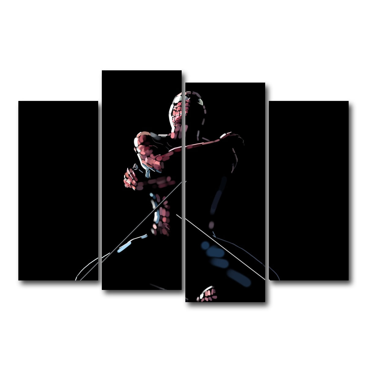 AUTO-MOCKUP WHITE | Struggling Spider | 4 Piece | Gallery Wrap Canvas | group=4_normal