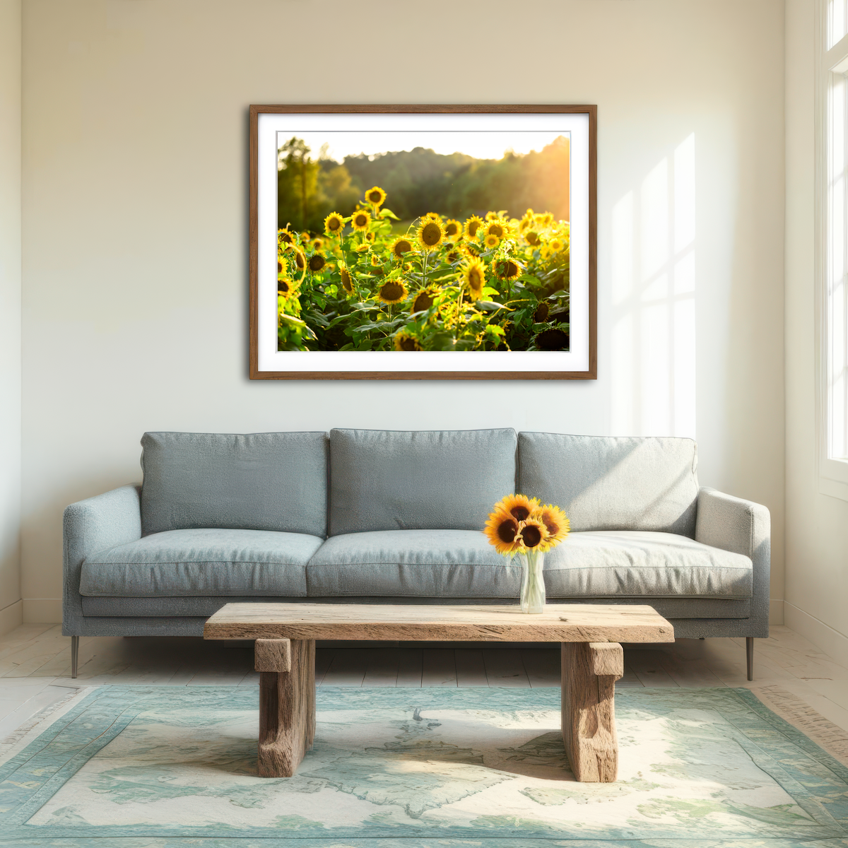 AUTO-MOCKUP ROOM | Sunflower Sunshine Wall Art