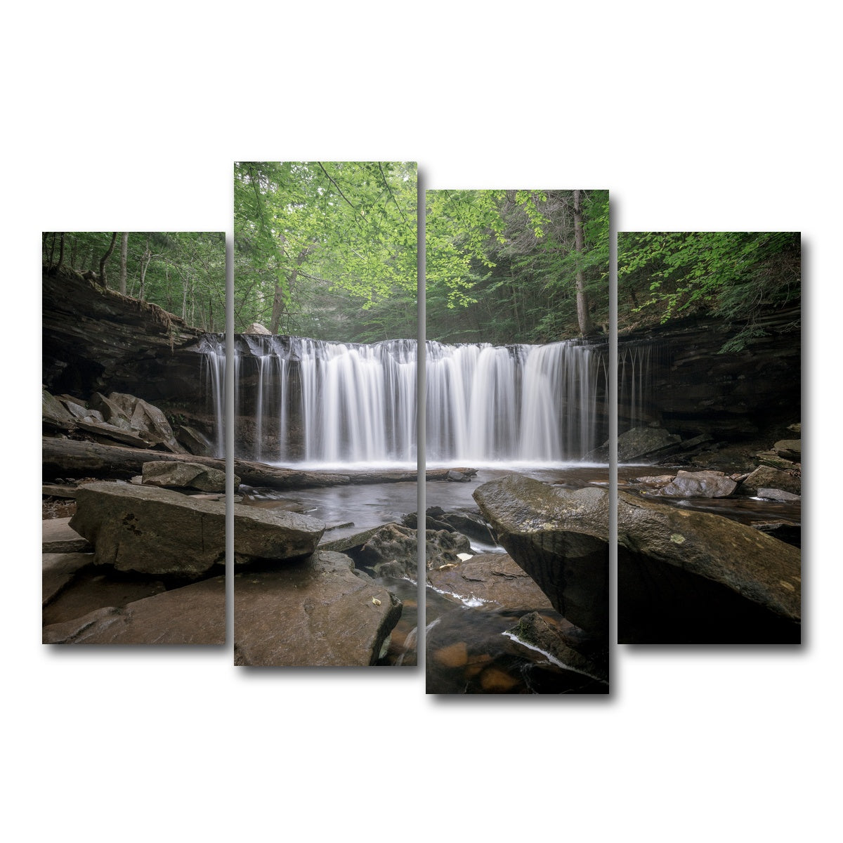 AUTO-MOCKUP WHITE | Sunrise At Ricketts Glenn | 4 Piece | Gallery Wrap Canvas | group=4_normal