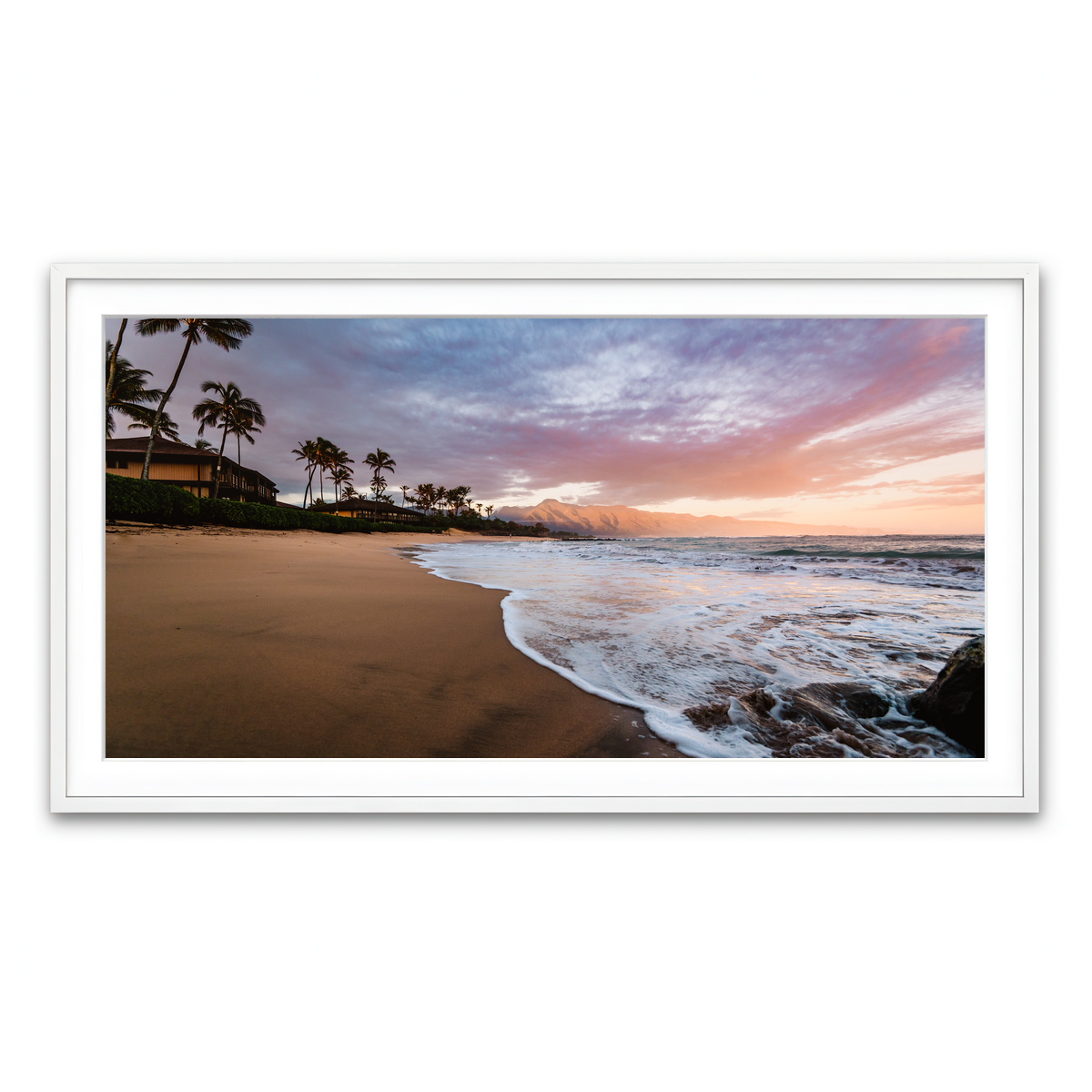 Framed Print 2x1 White