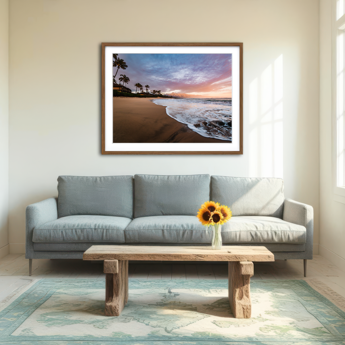 AUTO-MOCKUP ROOM | Sunrise Beach Wall Art
