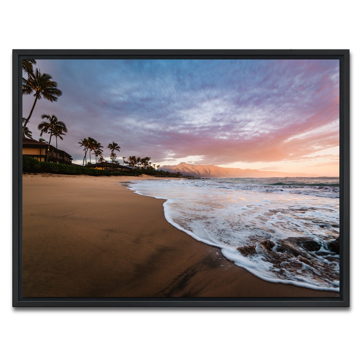 AUTO-MOCKUP WHITE | Sunrise Beach | 1 Piece | Black Framed Canvas | group=4x3