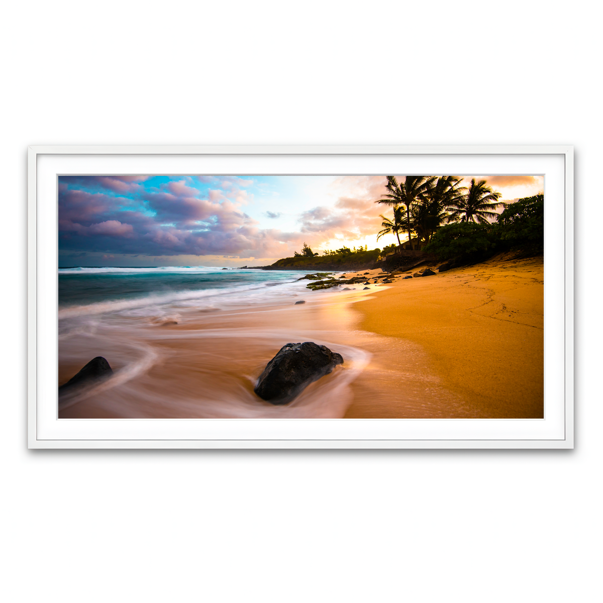 Framed Print 2x1 White