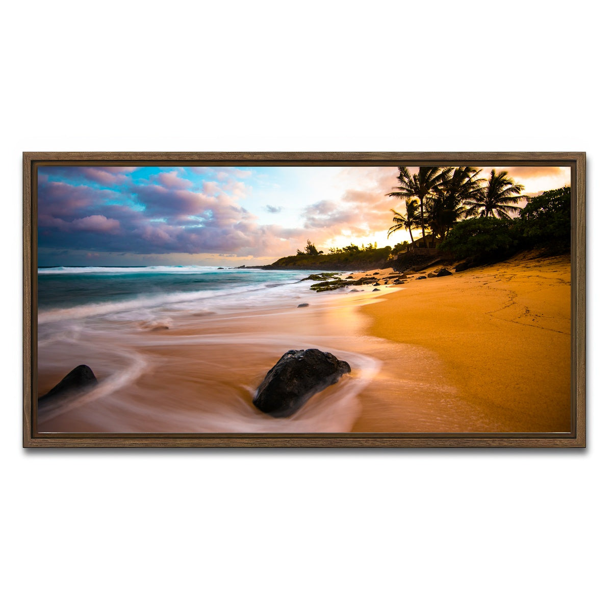 AUTO-MOCKUP WHITE | Sunrise Bliss | 1 Piece | Walnut Framed Canvas | group=2x1
