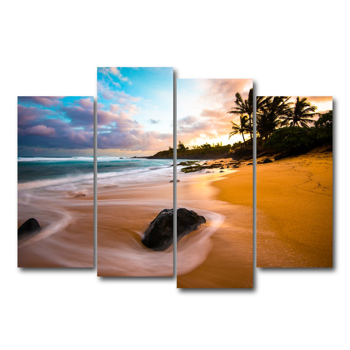 AUTO-MOCKUP WHITE | Sunrise Bliss | 4 Piece | Gallery Wrap Canvas | group=4_normal