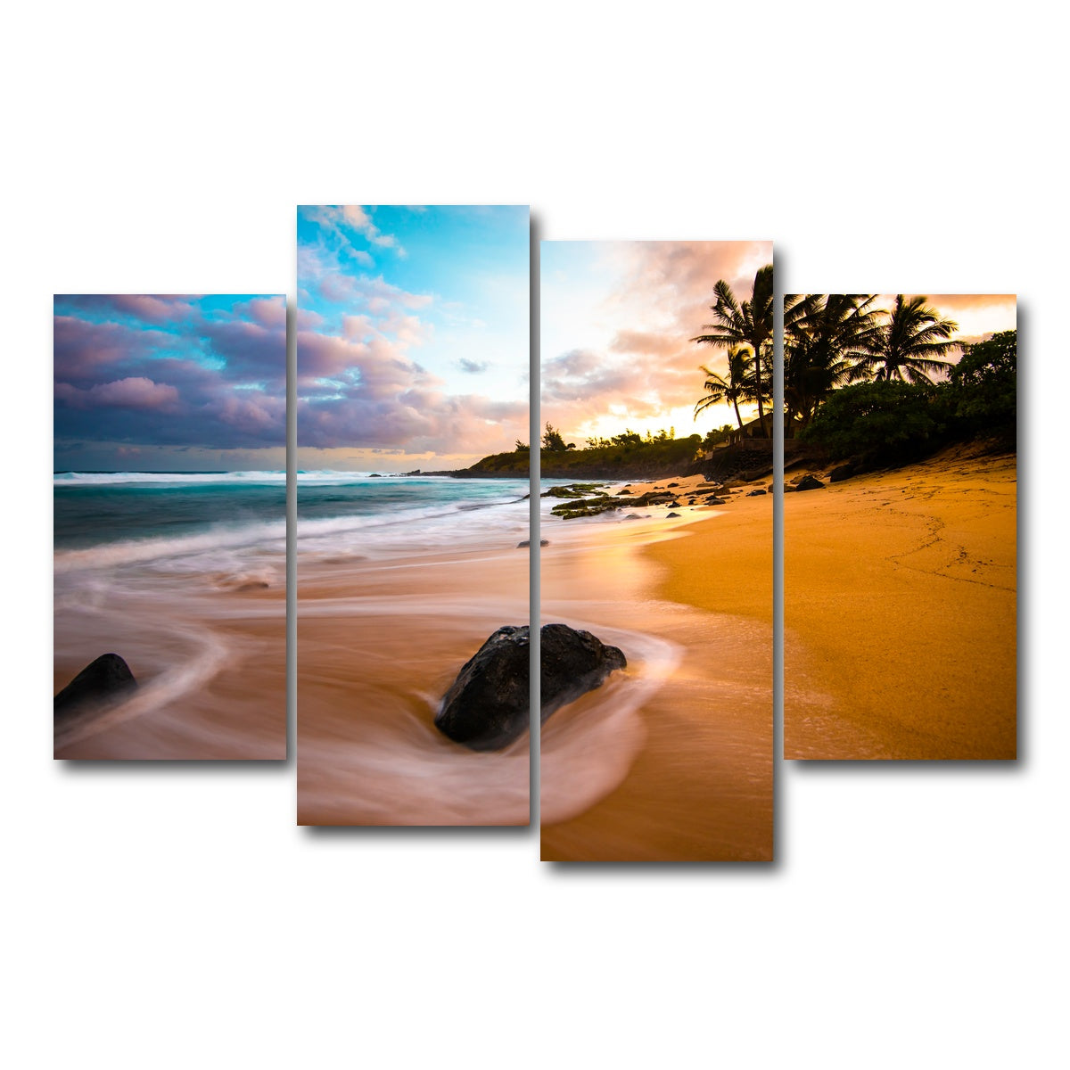 AUTO-MOCKUP WHITE | Sunrise Bliss | 4 Piece | Gallery Wrap Canvas | group=4_short