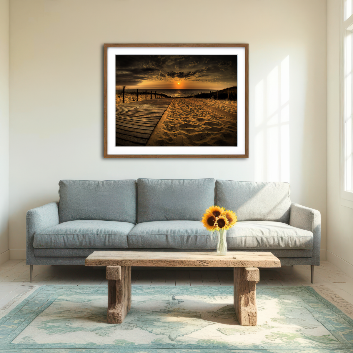 AUTO-MOCKUP ROOM | Sunset Beach Wall Art
