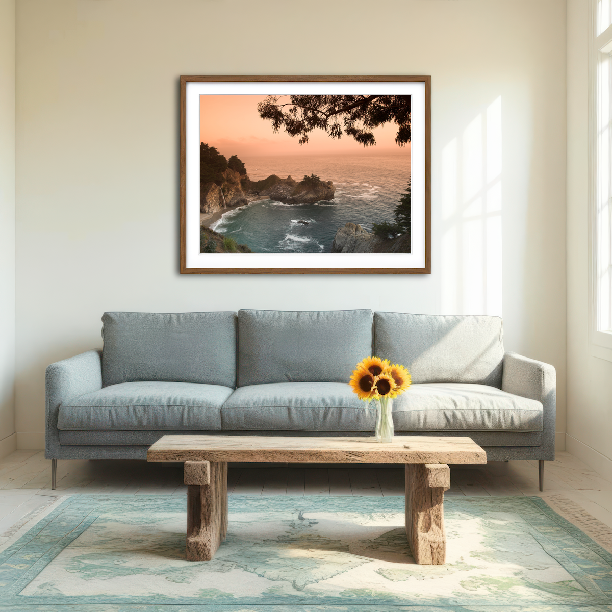 Sunset at California Beach Wall Art