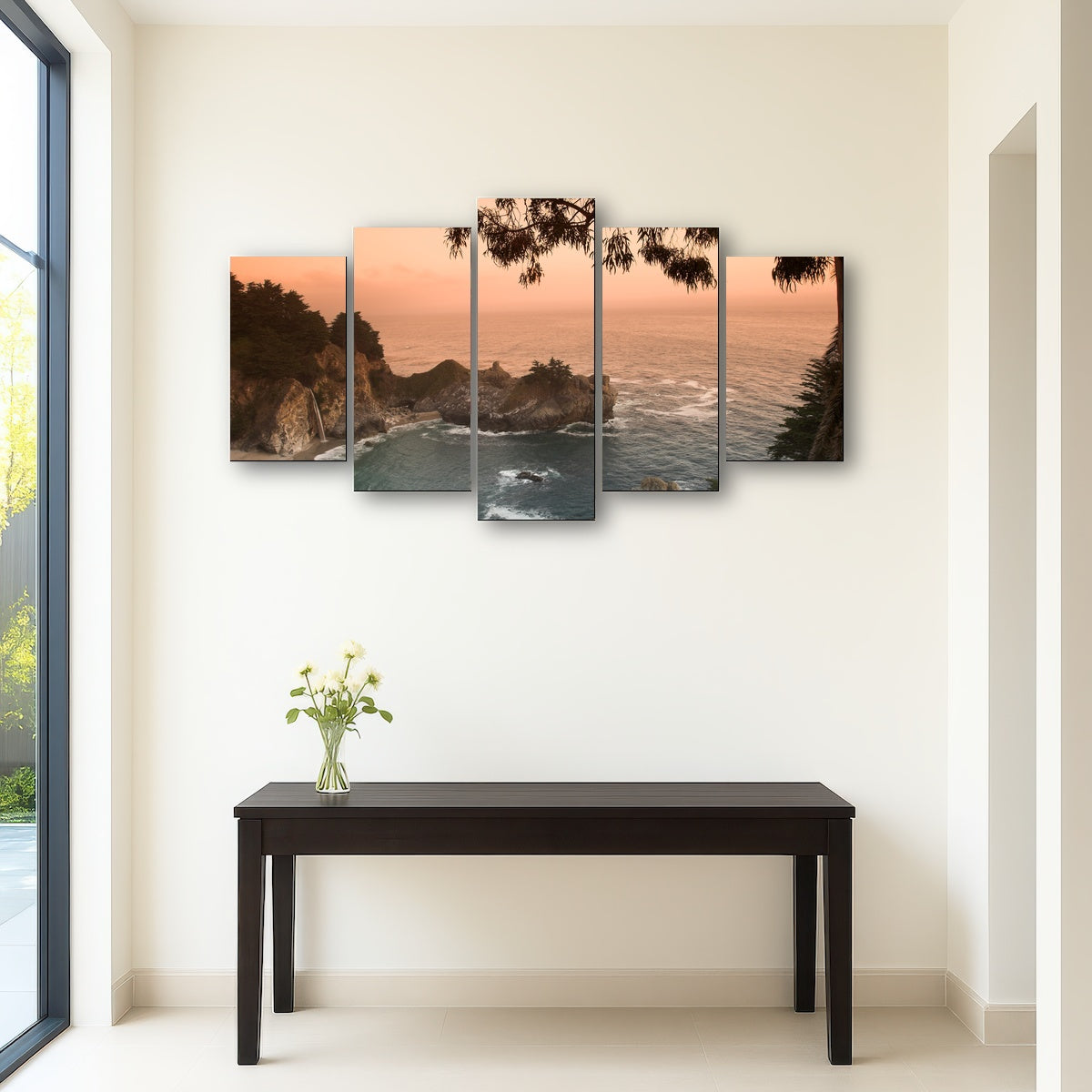 Sunset at California Beach Wall Art