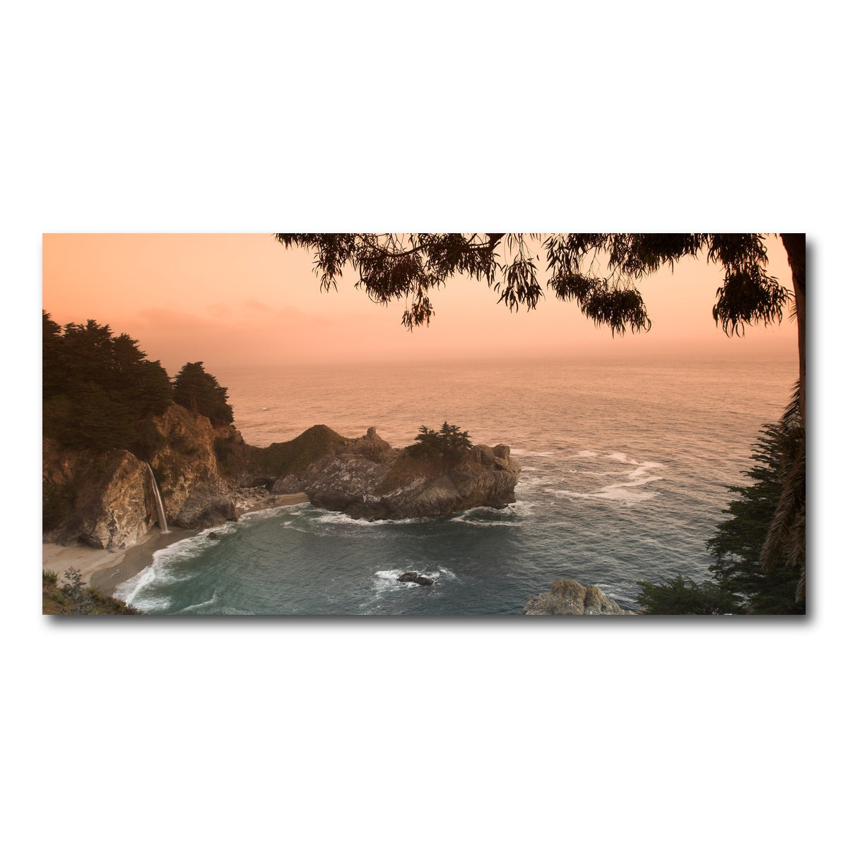 Sunset at California Beach Wall Art