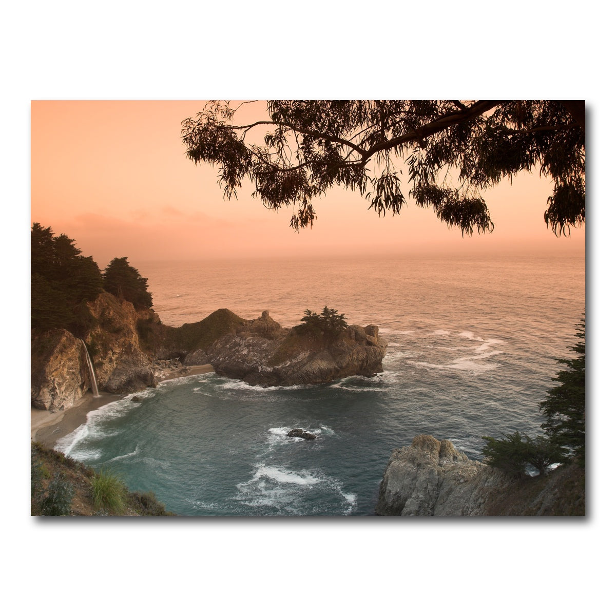 Sunset at California Beach Wall Art