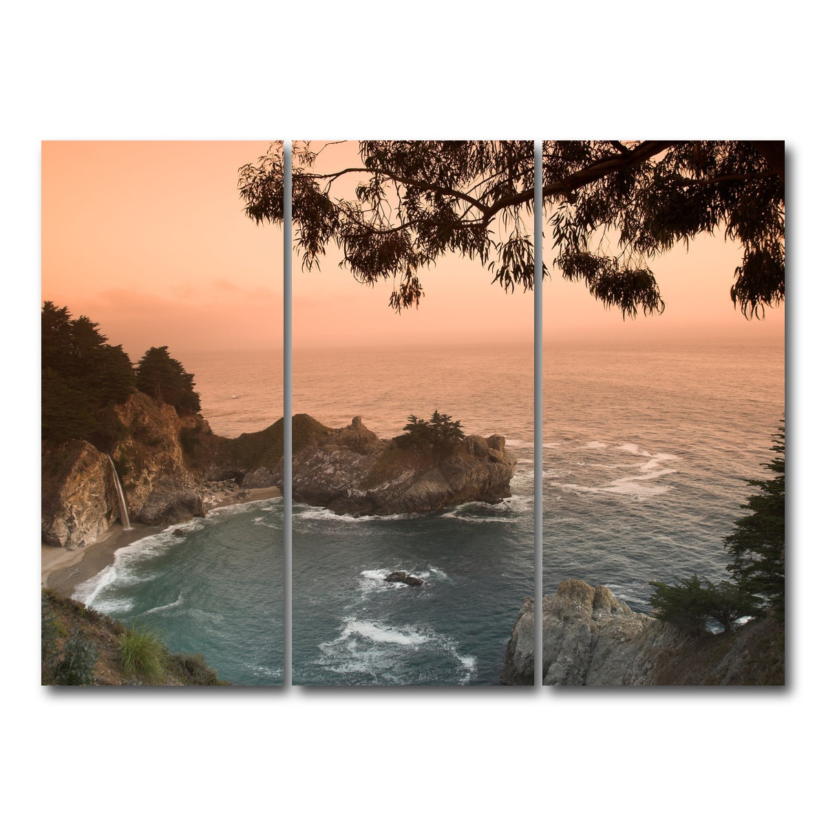 Sunset at California Beach Wall Art