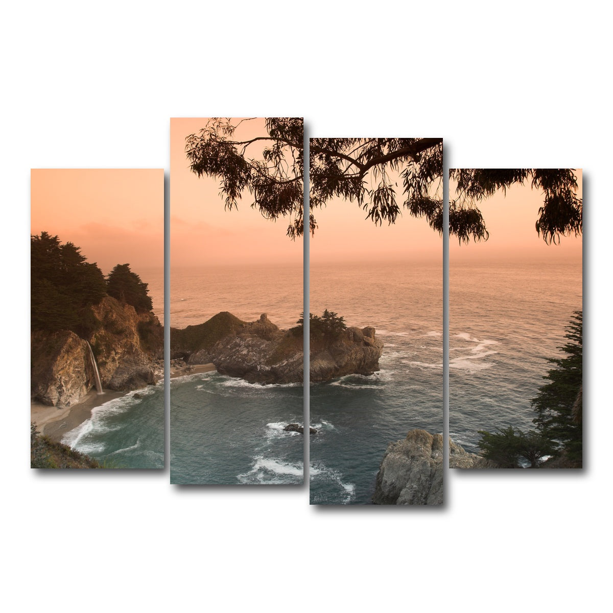 Sunset at California Beach Wall Art