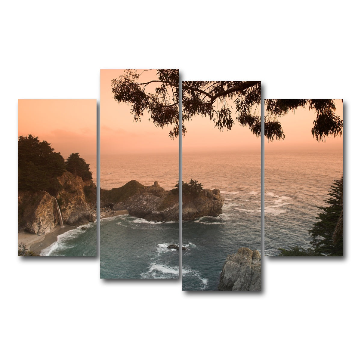 Sunset at California Beach Wall Art