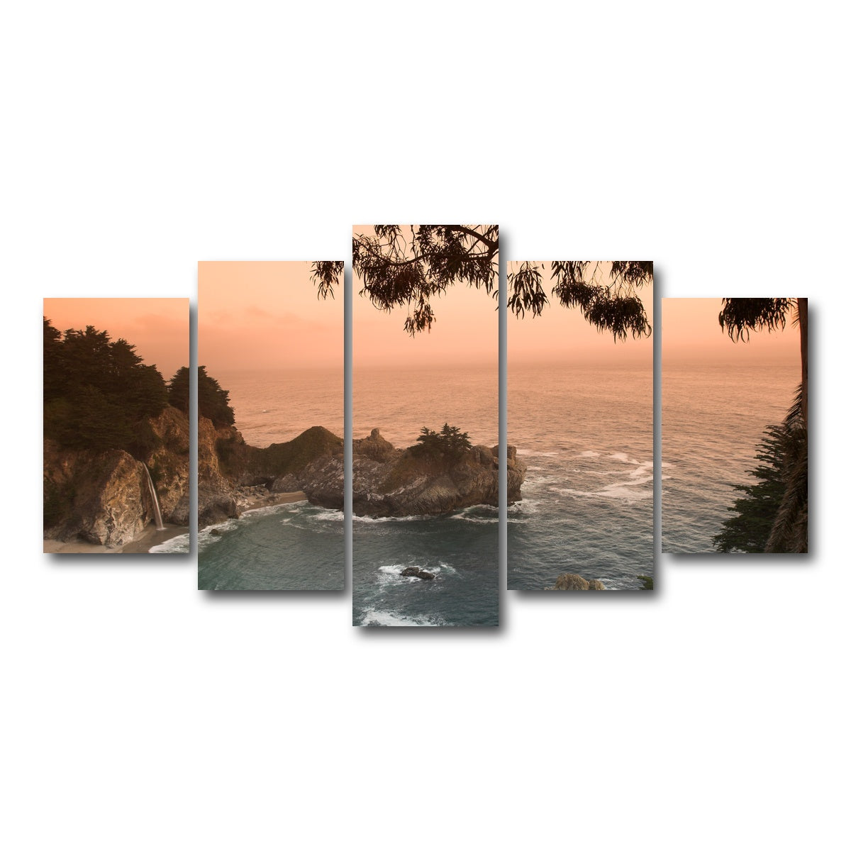 Sunset at California Beach Wall Art