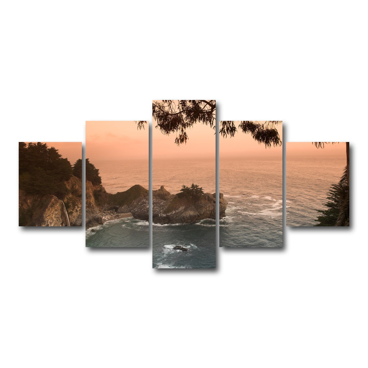 Sunset at California Beach Wall Art