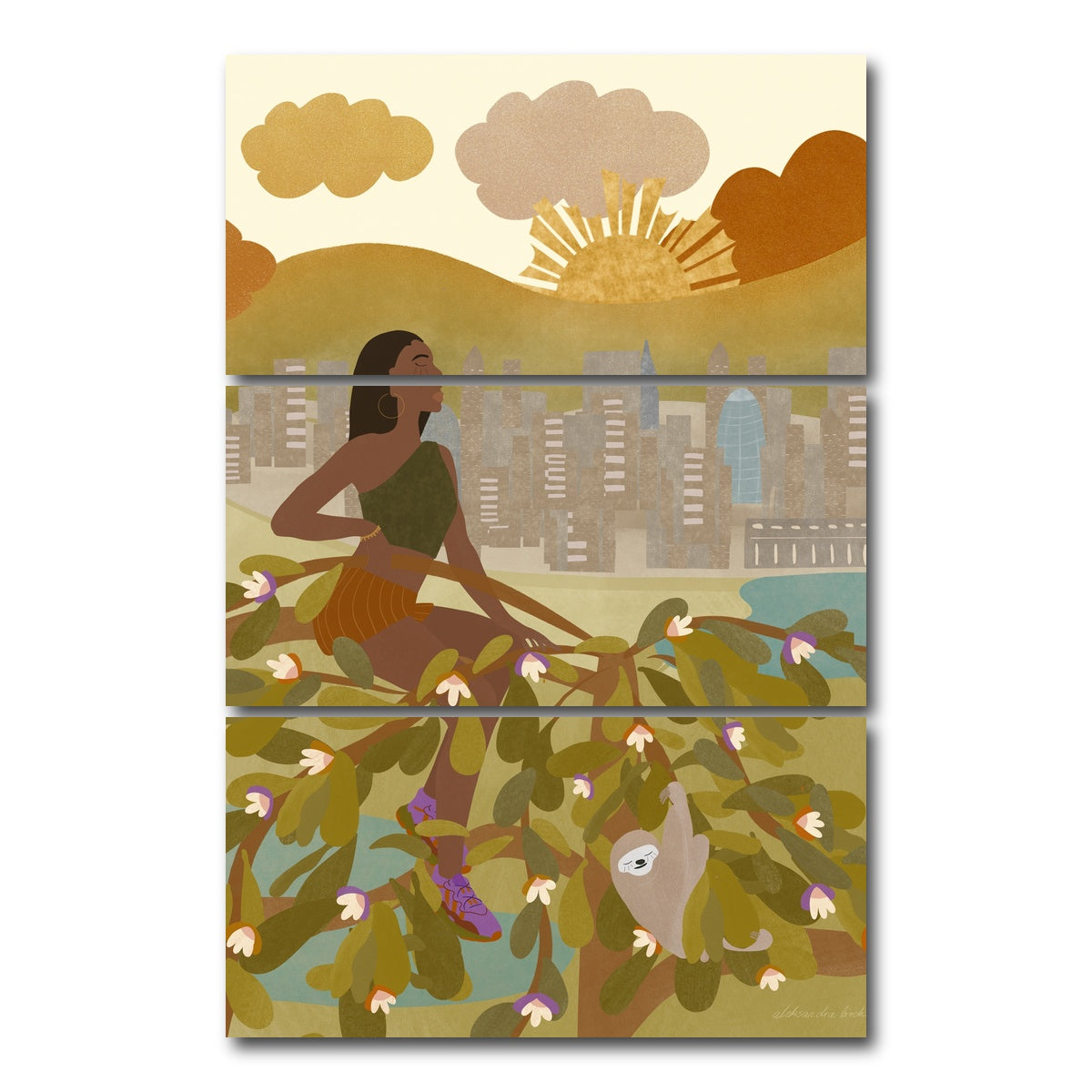 AUTO-MOCKUP WHITE | Supergirl | 3 Piece | Gallery Wrap Canvas | group=12x24_stacked