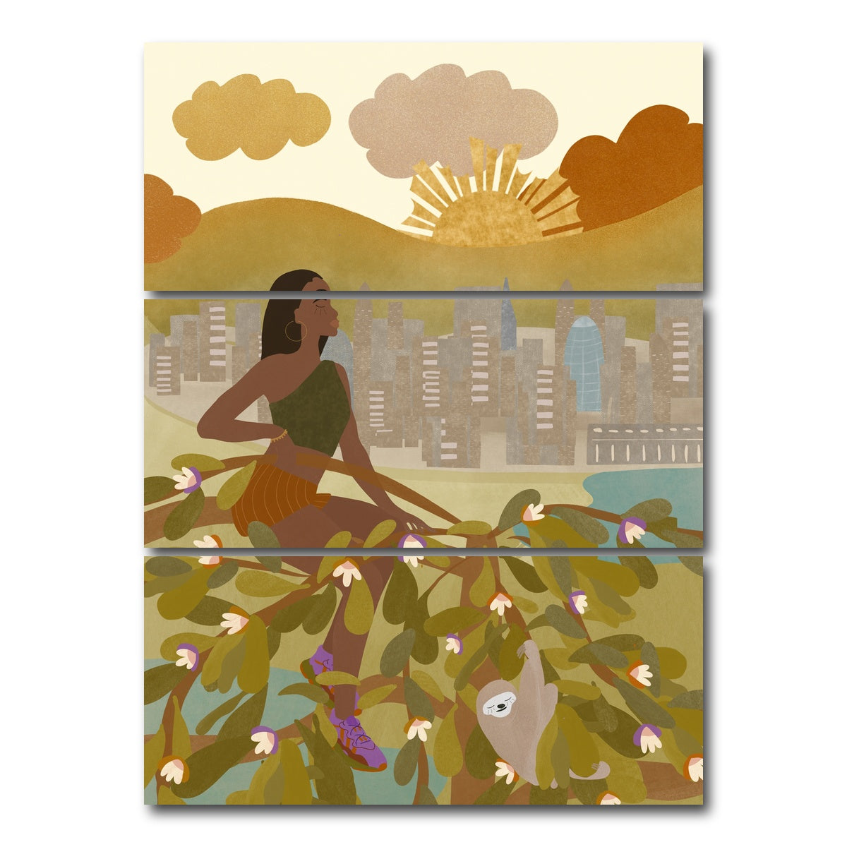 AUTO-MOCKUP WHITE | Supergirl | 3 Piece | Gallery Wrap Canvas | group=8x18_stacked