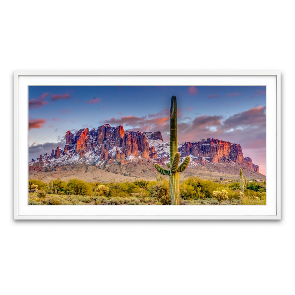 Framed Print 2x1 White