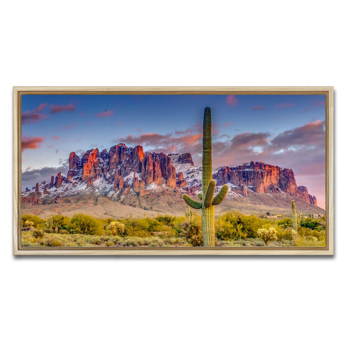 AUTO-MOCKUP WHITE | Superstition Mountains | 1 Piece | Natural Framed Canvas | group=2x1