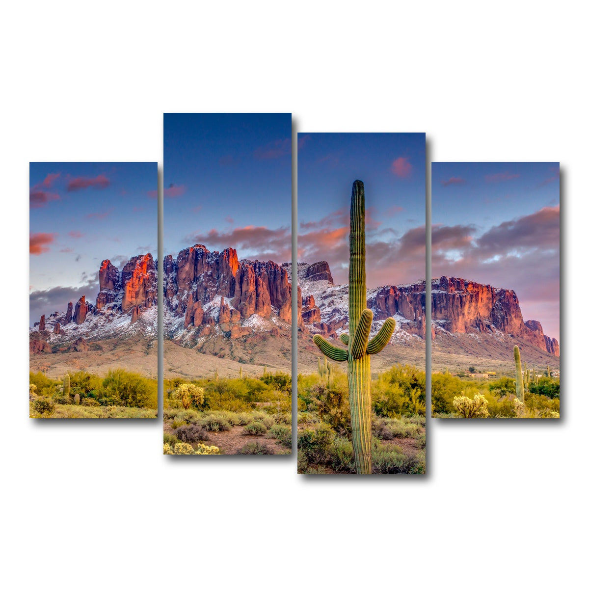 AUTO-MOCKUP WHITE | Superstition Mountains | 4 Piece | Gallery Wrap Canvas | group=4_short