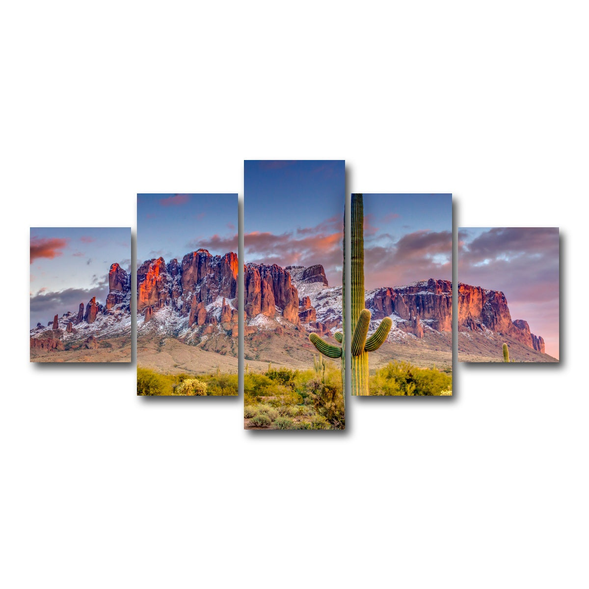 AUTO-MOCKUP WHITE | Superstition Mountains | 5 Piece | Gallery Wrap Canvas | group=5_short